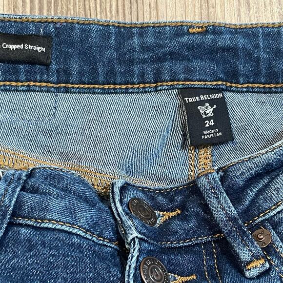 True Religion Starr High Rise Cropped Straight Jeans - size 24 - Picture 5 of 9